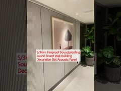 5/3mm Fireproof Soundproofing Sound Board Dinding Bangunan Dekoratif Panel Akustik Slat