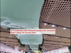 3D Curved RAL Color Aluminium Honeycomb Composite Board Ceiling Tile Panel Akustik