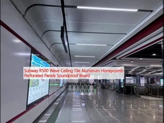 Subway R500 Wave Ceiling Tile Aluminium Honeycomb Perforated Panels Soundproof Board
