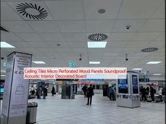 Lantai langit-langit Panel kayu micro perforated Soundproof Akustik Interior Dekorasi Papan