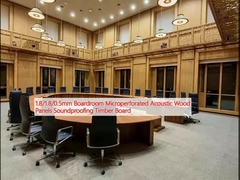 1.8/1.8/0.5mm Ruang Sidang Panel Kayu Akustik Microporated Soundproofing Papan Kayu