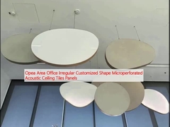 Kantor Opea Area Bentuk Custom Irregular Microperforated Acoustic Ceiling Tiles Panel
