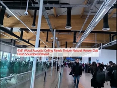 4'x8' Kayu Panel Acoustic Langit-langit Kayu Natural Veneer Oak Finish Soundproof Board