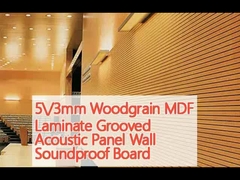5/3mm Woodgrain MDF Laminate Grooved Acoustic Panel Wall Soundproof Board