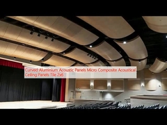 Panel akustik aluminium melengkung Panel langit-langit akustik komposit mikro Tile 2x6