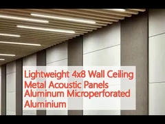 Ringan 4x8 dinding langit-langit Metal Panel akustik Aluminium Aluminium Microperforated