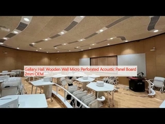 Gallery Hall Papan Panel Akustik Perforasi Mikro Dinding Kayu 2mm OEM