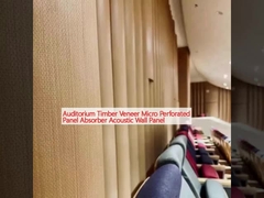 Auditorium Papan Panel Perforasi Kayu Mikro Absorber Panel Dinding Akustik