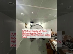 6/6/3mm Rumah Sakit MR Kamar Panel Akustik Modular Perforated Metal Aluminium Ceiling Board
