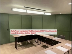 4/4/1mm Panel MDF Perforasi Laminasi Dinding Panel Lantai Lantai Acoustic Sound Absorbing