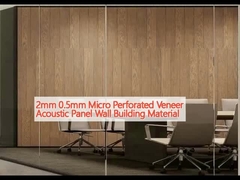 2mm 0,5mm Micro Perforated Veneer Panel Akustik Bahan Bangunan Dinding