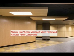 Panel Akustik Perforasi Mikroperf Oak Veneer Alam Disesuaikan