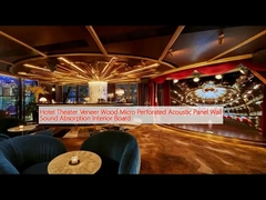 Hotel Teater Veneer Kayu Micro Perforated Panel Akustik Wall Sound Absorption Interior Board