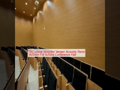 TBC Panel Akustik Linear Kayu Veneer 14/2mm Untuk Ruang Konferensi Sekolah