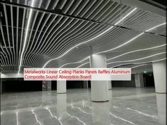 Metalwork Linear Ceiling Planks Panel Baffles Aluminium Composite Sound Absorption Board