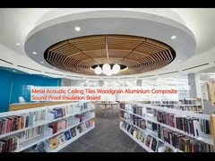 Metal Acoustic Ceiling Tiles Woodgrain Aluminium Composite Soundproof Insulation Board