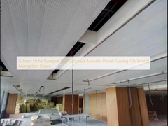 5/3mm Hotel Banquet Hall Grooved Panel Akustik Lantai Langit-langit Papan Penyerapan Suara