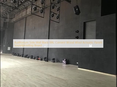 Auditorium Dinding Sisi Hitam RAL Semen Kayu Wol Panel Akustik Papan Isolasi Suara