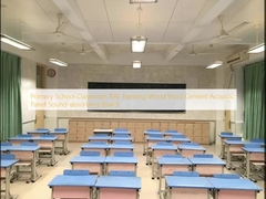 Sekolah Dasar Kelas RAL Lukisan Kayu Wol Semen Panel Akustik Papan penyerap suara