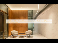 2/2/0.5mm Kantor veneer Microperforated kayu papan Sound Absorbing dinding panel akustik