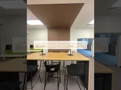 Linear Maple Veneer Tongue Dan Grooved Sound Isolation Slat Wall Ceiling Panel Akustik