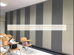 Ruang Pertemuan Kain Terbungkus Panel Akustik Fiberglass Board Bahan Bangunan Penyerap Suara