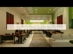 Restoran bahan dekoratif kain dibungkus panel dinding akustik papan penyerap suara