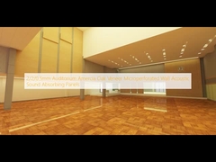 Auditorium 2/2/0.5mm Amercia Oak Veneer Microperforated Wall Acoustic Sound Absorbing Panel