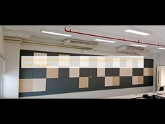 Absorber Ruang Pertemuan Kain Terbungkus Panel Tembok Akustik Papan Absorber Suara