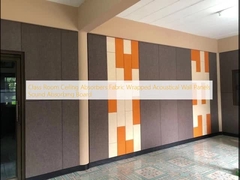 Ruang kelas langit-langit Absorber Kain Terbungkus Panel dinding akustik Papan Absorber Suara