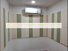 4'x2'x1' tahan api Mudah instalasi Kain dibungkus Panel dinding akustik