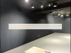 Ruang Tarian Isolasi Suara Kain Hitam Terbungkus Panel Dinding Akustik Papan Absorpsi