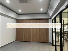 2/2/0.5mm Papan partisi Papan akustik dinding yang menyerap suara kayu berlubang kecil