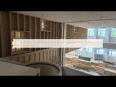 Peti langit-langit melengkung Metalworks Panel akustik perforasi Baffles Papan penyerapan suara