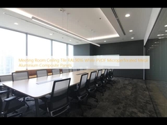 Lantai langit-langit ruang pertemuan RAL9016 Panel komposit logam aluminium PVDF berlubang kecil putih