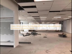 Open Office Ceiling Tile RAL9016 Panel Komposit Aluminium PVDF Putih