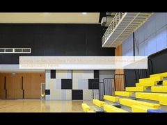 Peti langit-langit RAL7021 Panel PVDF hitam yang terbuat dari komposit aluminium berlubang mikro