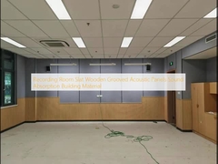 Ruang Rekaman Panel Akustik Kayu Goresan Slat Absorpsi Suara Bahan Bangunan