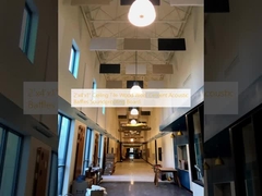 2'x4'x1' Lantai Langit-langit Kayu Wol Semen Baffles Akustik Papan Isolasi Suara