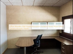 Kantor Papan Isolasi Absorpsi Suara Dinding Kayu Wool Cement Panel Akustik