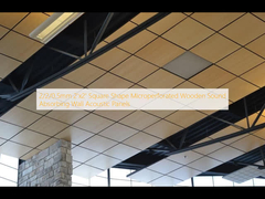 2/2/0.5mm 2'x2' Bentuk persegi Mikroporasi Panel Akustik Dinding Absorpsi Suara Kayu