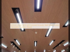 6/2mm Linear Dengan LED Grooved Acoustic Wall Panel Sound Absorption Isolation Board