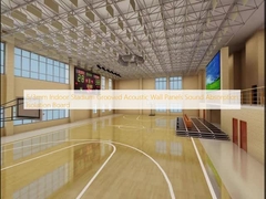 5/3mm stadion indoor Grooved Grooved Panel Dinding Akustik Papan Isolasi Penyerapan Suara