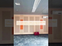 Kantor Disesuaikan U Bentuk alur Panel dinding akustik Absorpsi Suara Papan Isolasi
