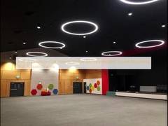 4'x8' Auditorium Oak Veneer Kayu Microperforated Sound Absorbing Wall Panel Akustik