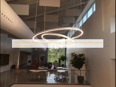 Baterai langit-langit Kayu Wol Semen Panel akustik Panel isolasi penyerapan suara