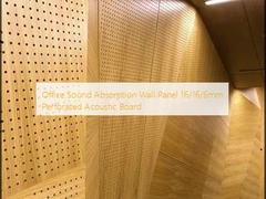 Kantor Panel dinding penyerapan suara 16/16/6mm papan akustik berlubang
