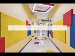 Panel akustik wol kayu yang dapat disesuaikan untuk ukuran dan warna panel yang berbeda
