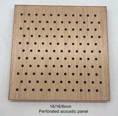 16/16/6mm  Conference Hall Perforated Acoustic Panel Soundproof Wall Interior Decorative
