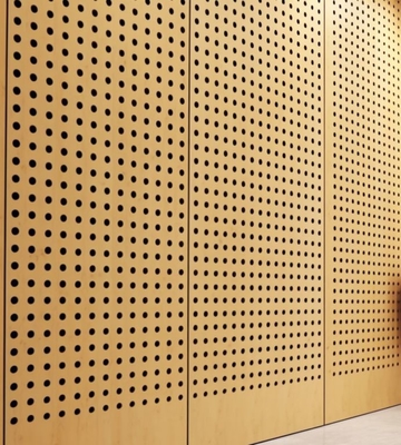 16/16/6mm  Conference Hall Perforated Acoustic Panel Soundproof Wall Interior Decorative